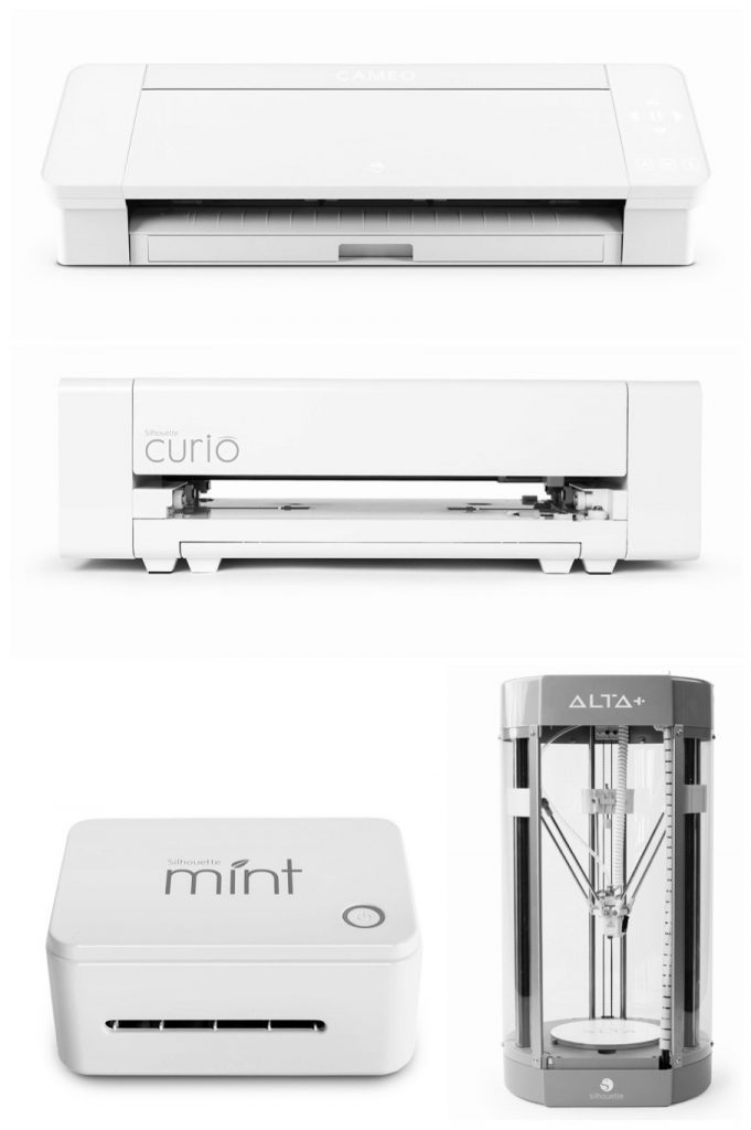 The cameo 4, curio, alta, and mint are shown as an example of sihouette products