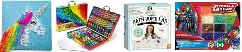 example of more project on amazon list including string art, soap making, and convential art supplies