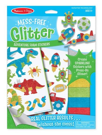 Melissa Doug mess free glitter stickers in several designs