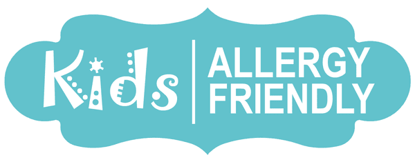 Decorative shape button with title text "Kids | Allergy Friendly" Crafty Gift Guide