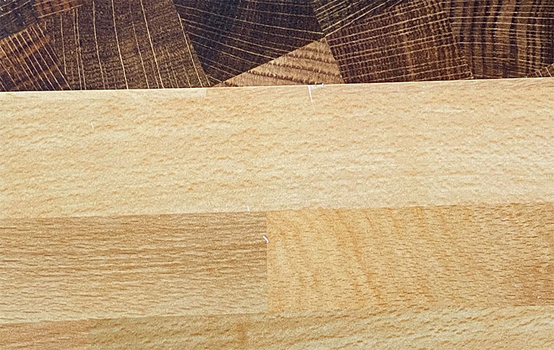 a tiny scratch on a replica surface