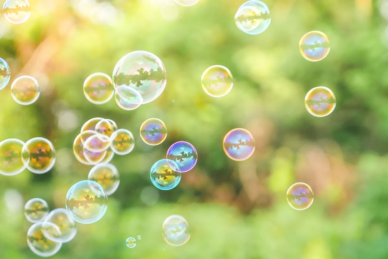 bubbles floating through the air