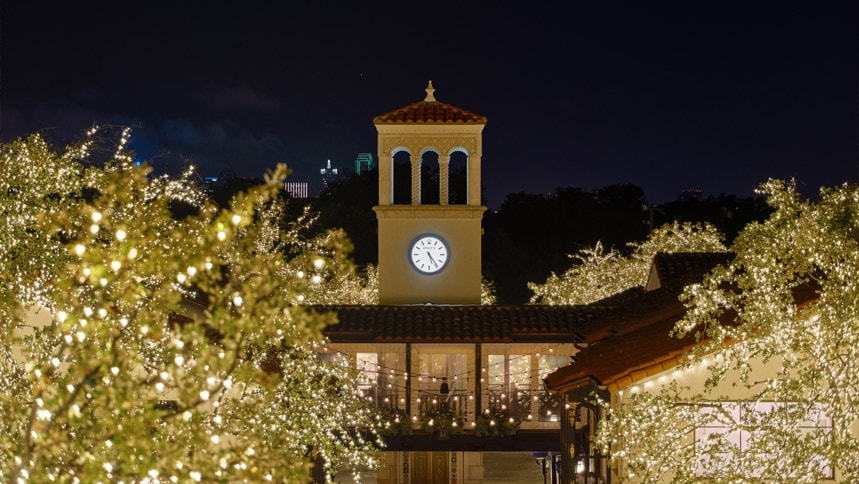 warm white lights cover Highland Park