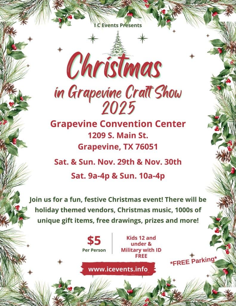 event flyer for Christmas in Grapevine, details at link