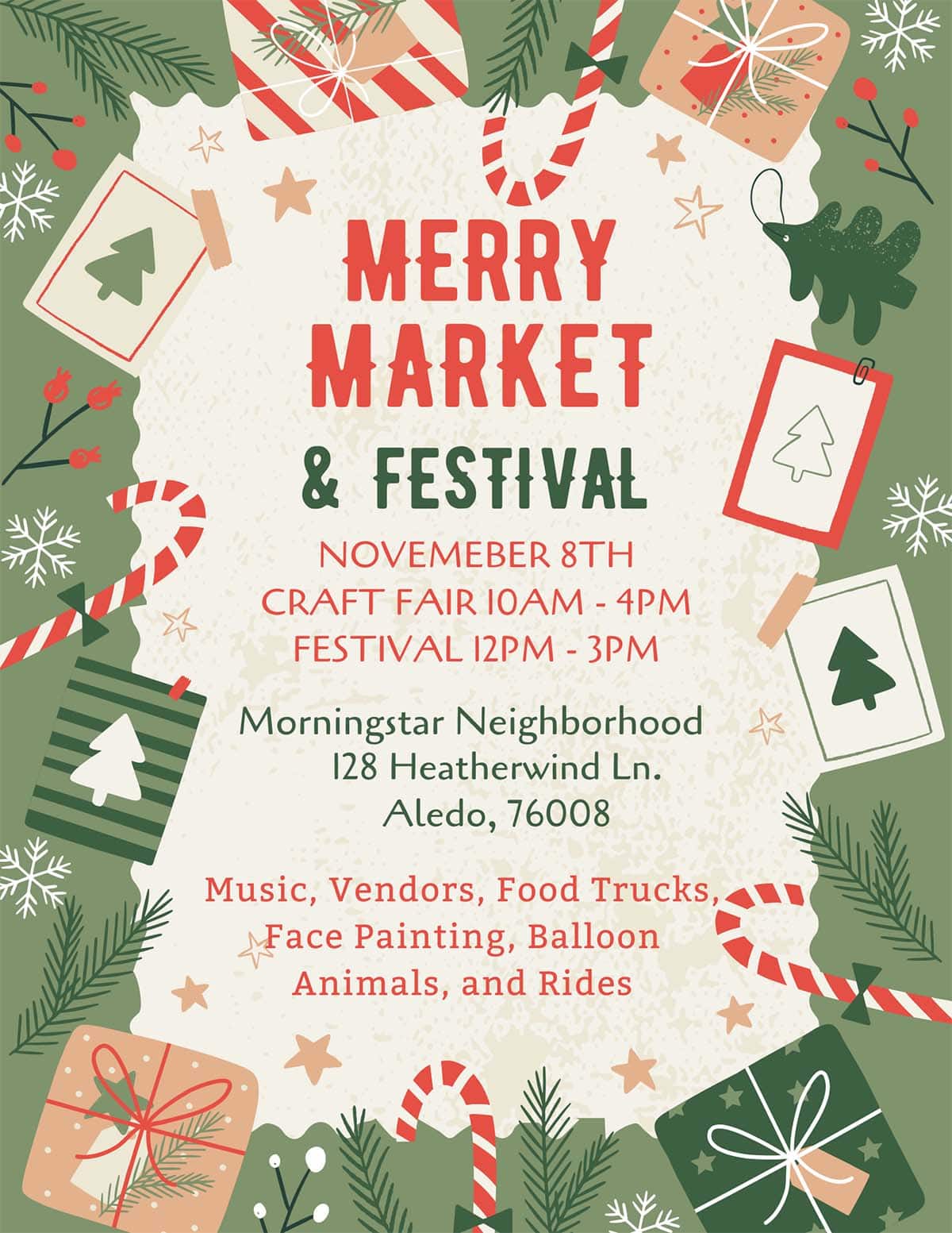 event flyer for Merry Market, details at link